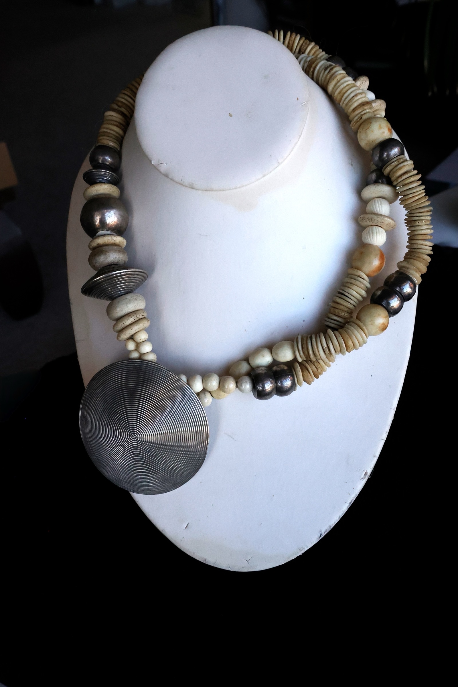 Big Silver Dome Pendant - Image 2